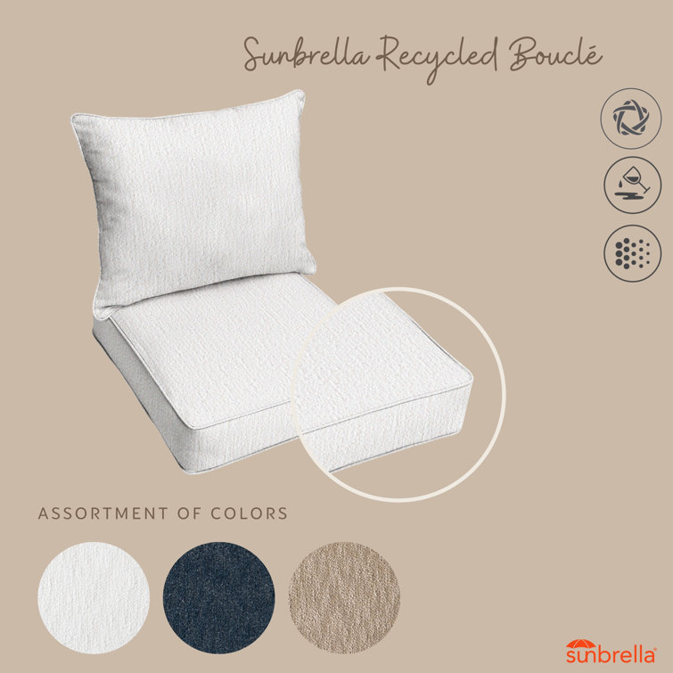 Sunbrella Boucle Indoor/Outdoor 5'' Lounge Chair Cushion Joss & Main